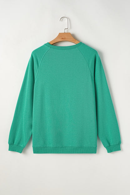 Apricot Rainbow Colorblock Pullover Sweatshirt