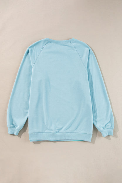 Apricot Rainbow Colorblock Pullover Sweatshirt