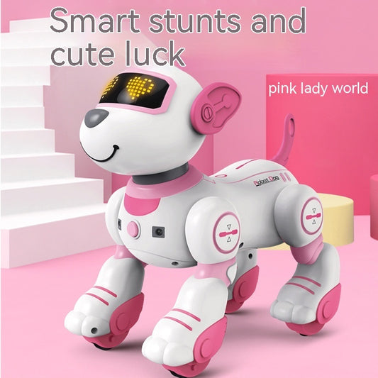 HAPPY PARTNER ROBOT DOG THAT FOLLOWS -Stunt Electric Remote Control Simulation Intelligent Robot Dog