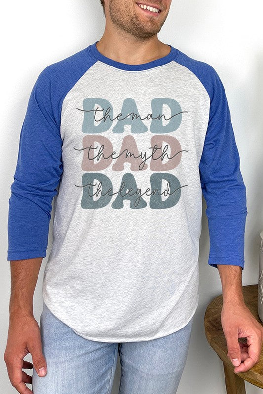 Dad Man Myth Legend Stack Raglan -Great Holiday Gift