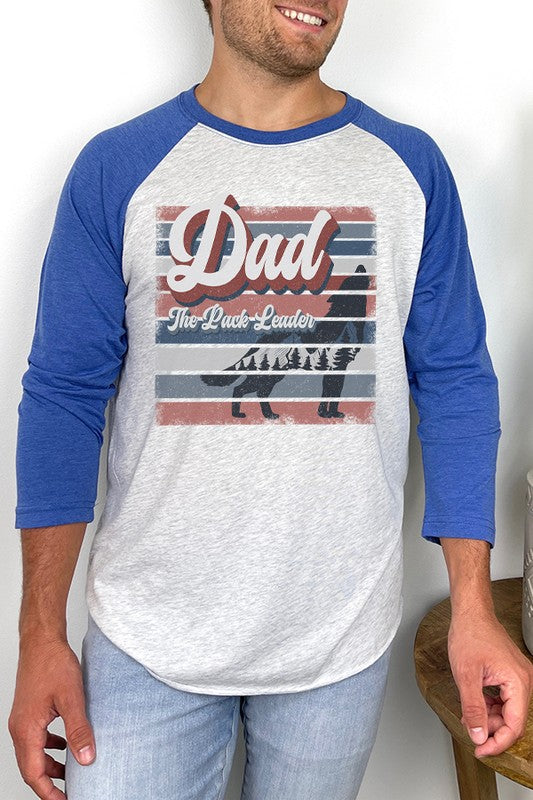 Dad The Pack Leader Graphic Raglan -Great Holiday Gift