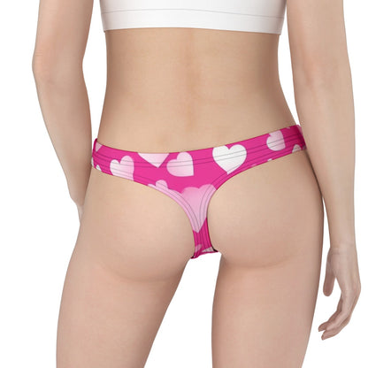 Woman Heart Pattern Thong Underwear