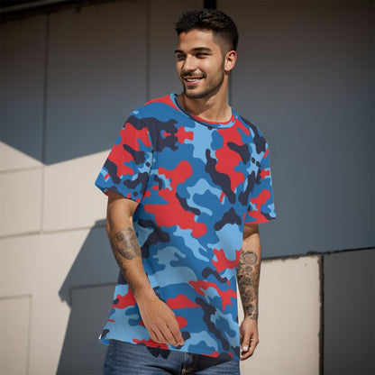 Blue & Red Camo T-Shirt