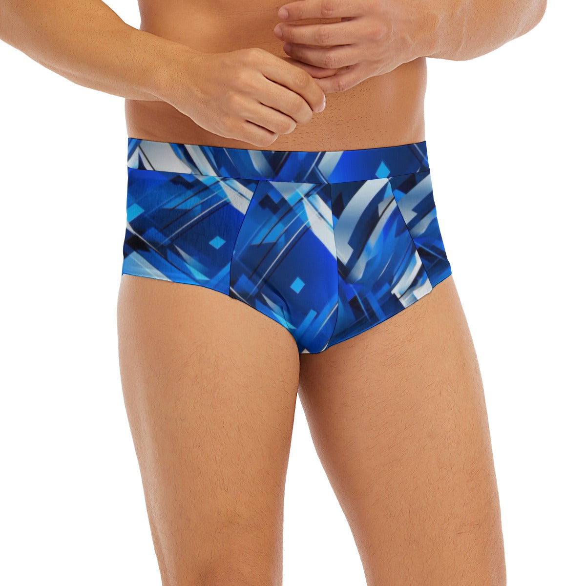 Men's Blue Shards Design Briefs