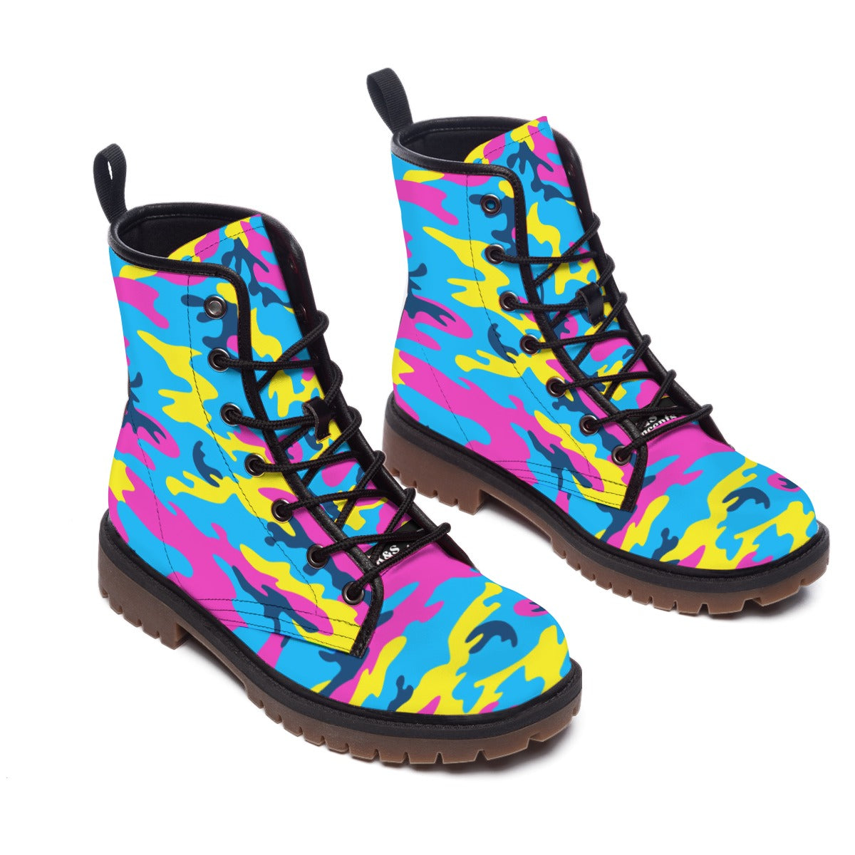 Women's Neon Camo Lumber Jill Designer Boots Breathable & Stylish