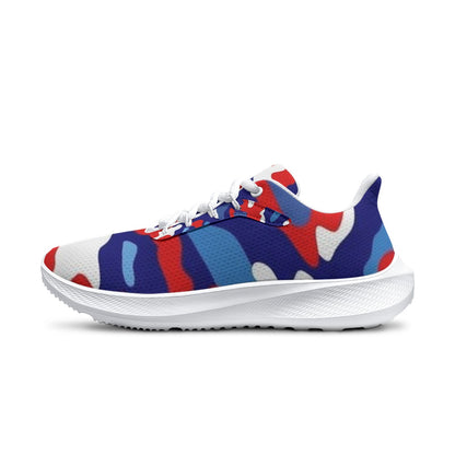 Women's Blue White & Red Road Running Shoes  - Women's Casual Comfortable Athletic Shoes