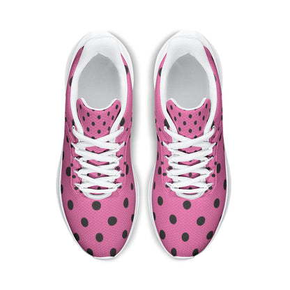 Women's Pink & Black Lady Bug Polka Dot Road Running Shoes  - Women's Casual Comfortable Athletic Sh