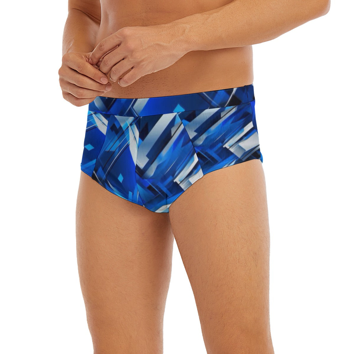 Men's Blue Shards Design Briefs