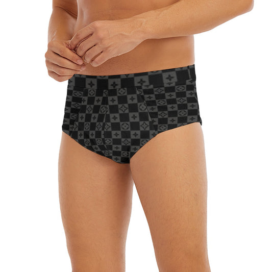 Men's Black Lux Design Briefs