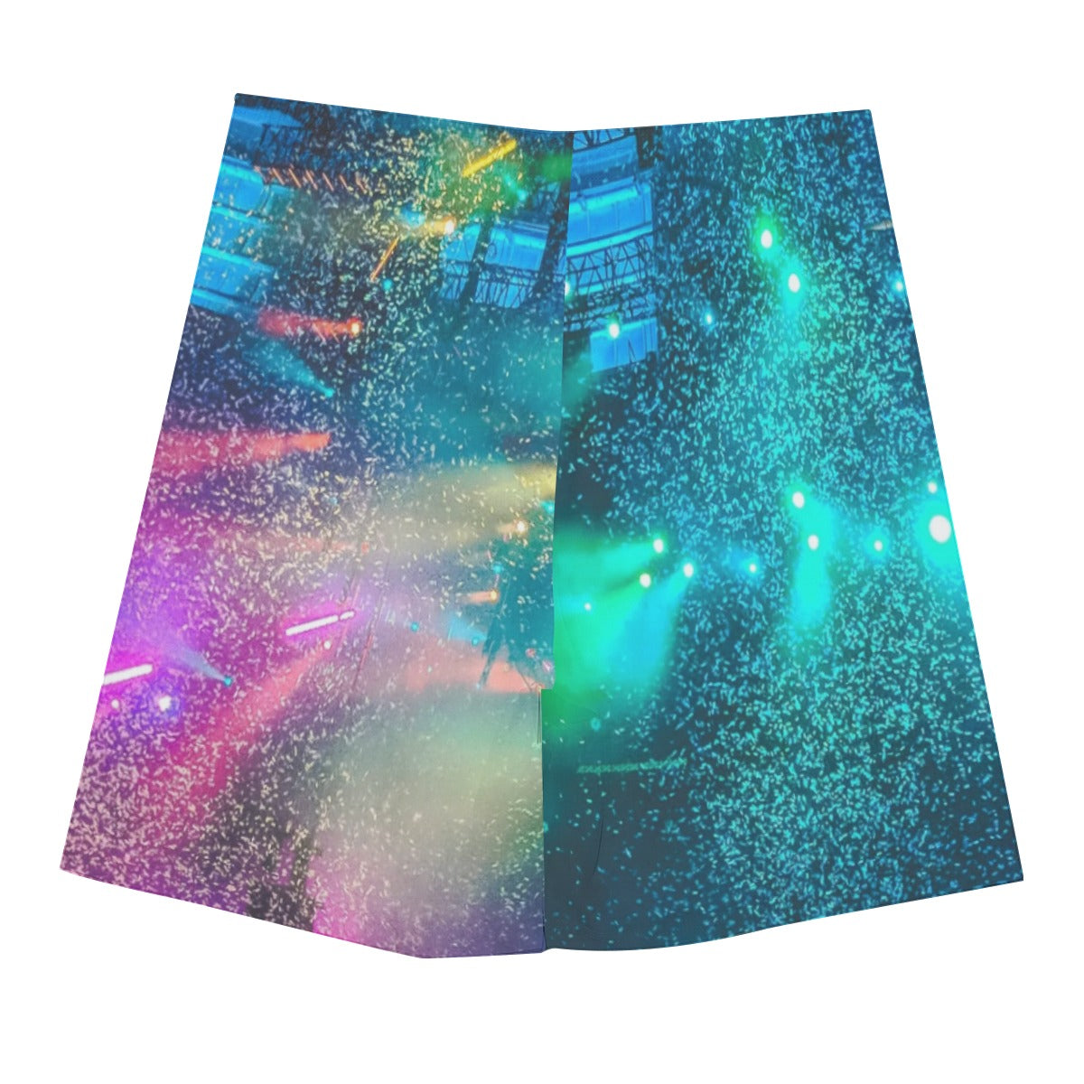 Concert Print Men's Beach Shorts With Elastic Waist