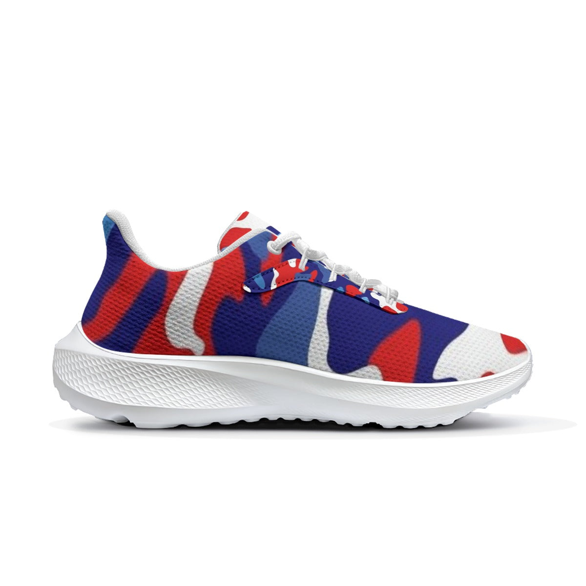 Women's Blue White & Red Road Running Shoes  - Women's Casual Comfortable Athletic Shoes