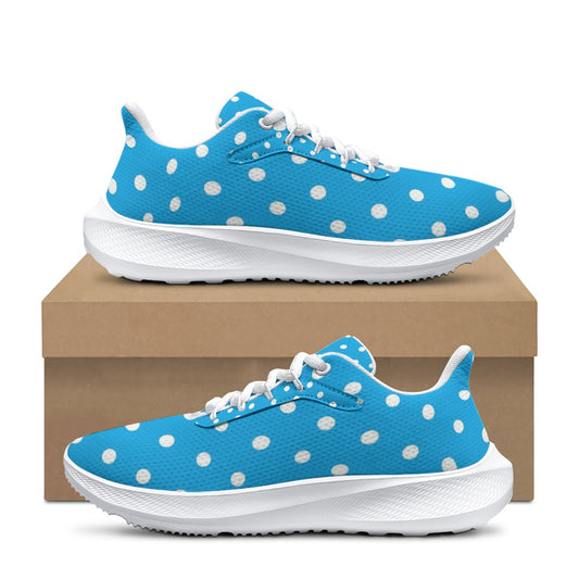 Women's Baby Blue Polka Dot Road Running Shoes  - Women's Casual Comfortable Athletic Shoes