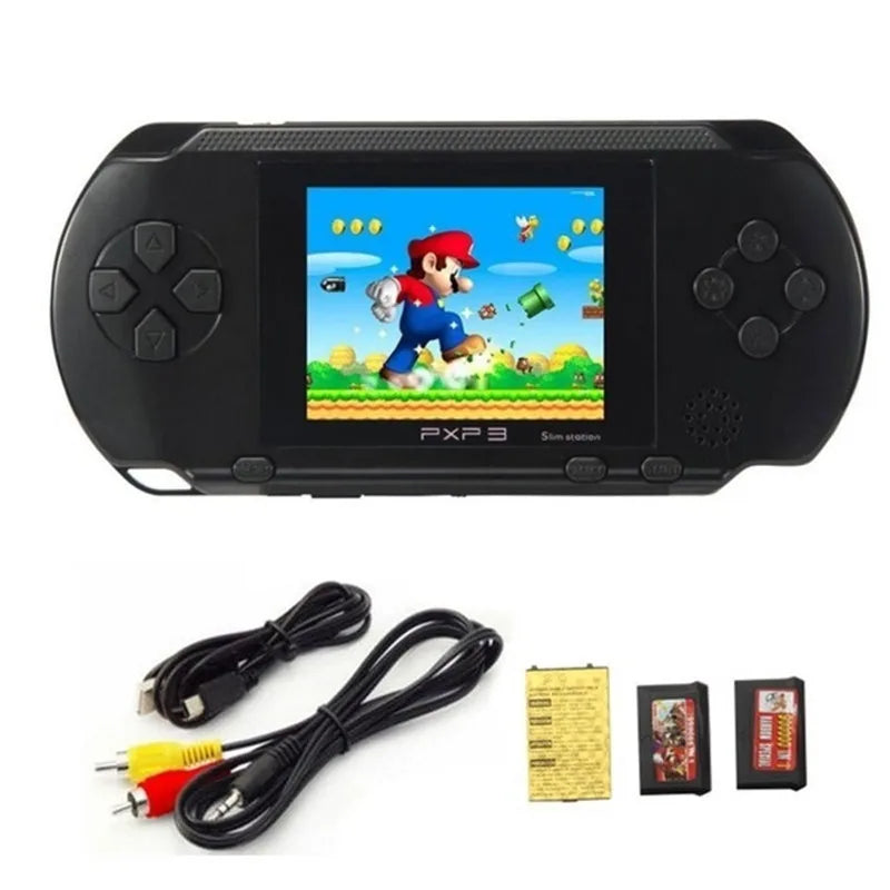 Best Selling 2.8 Inch 16 Bit 150+ Handheld Game Player PXP 3 Children's Video Game Console Retro Classic Games with 2 Game Cards