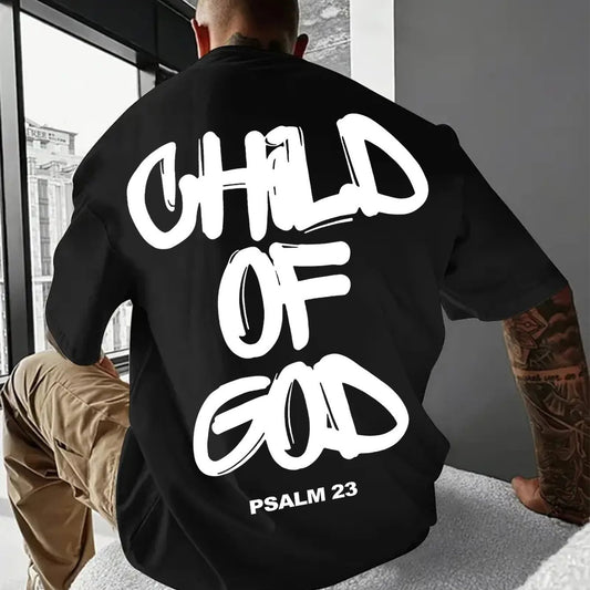 Faith Apparel - PSALM 23 Printed T-shirt, Men's T-shirt, Casual Short Sleeved T-shirt